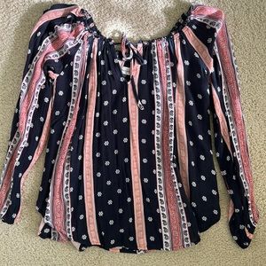 Abercrombie & Fitch: Off-The-Shoulder Floral Blouse